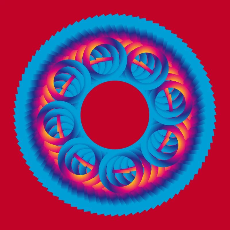 Cercle de pignons coloré