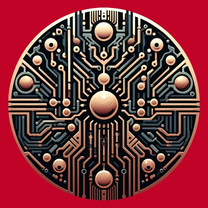 Futuristic Circuit Mandala Logo