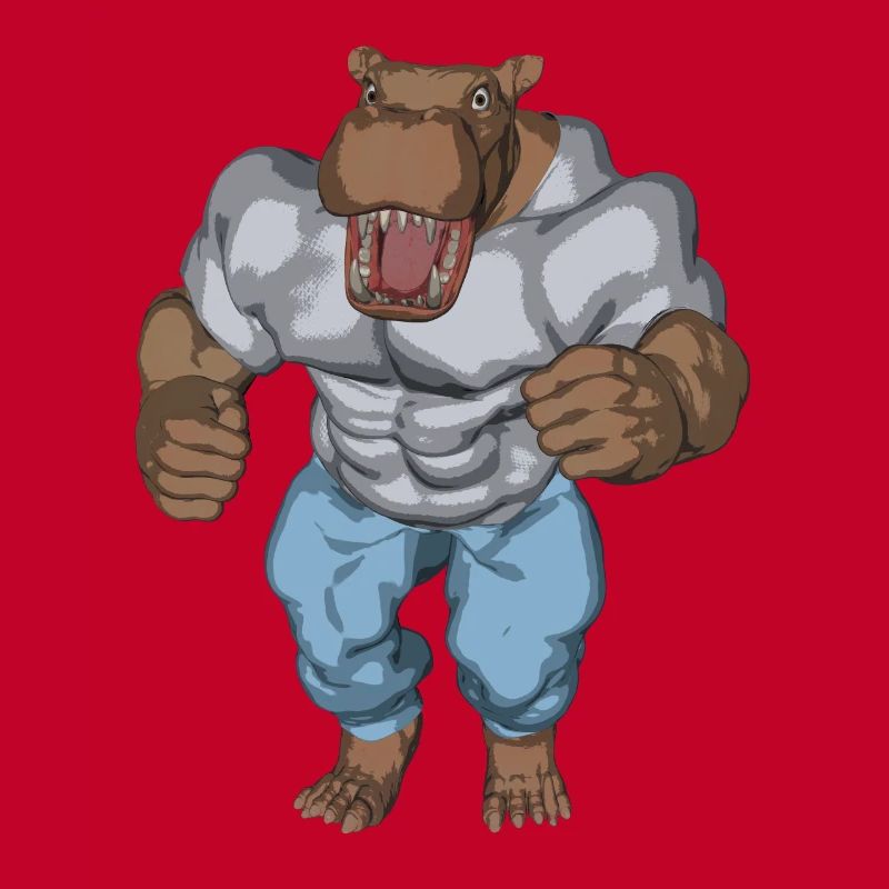 Ein anthropomophisches Nilpferd