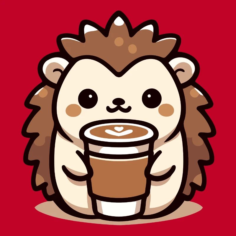 Kaffeeliebender Igel