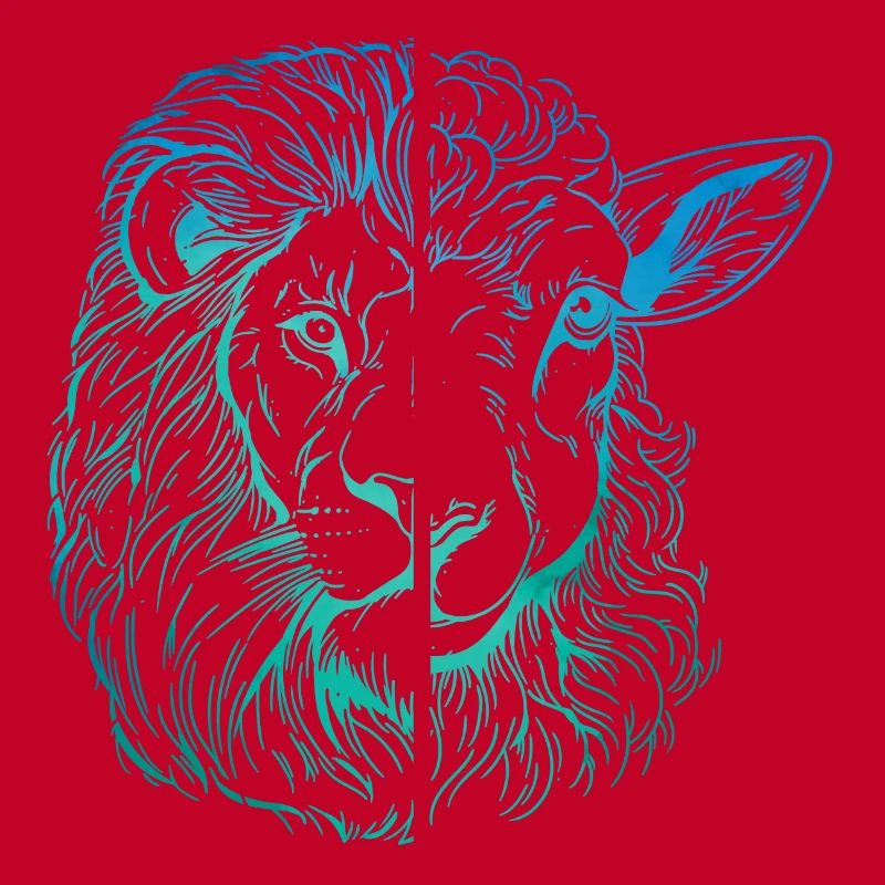 Lion et agneau