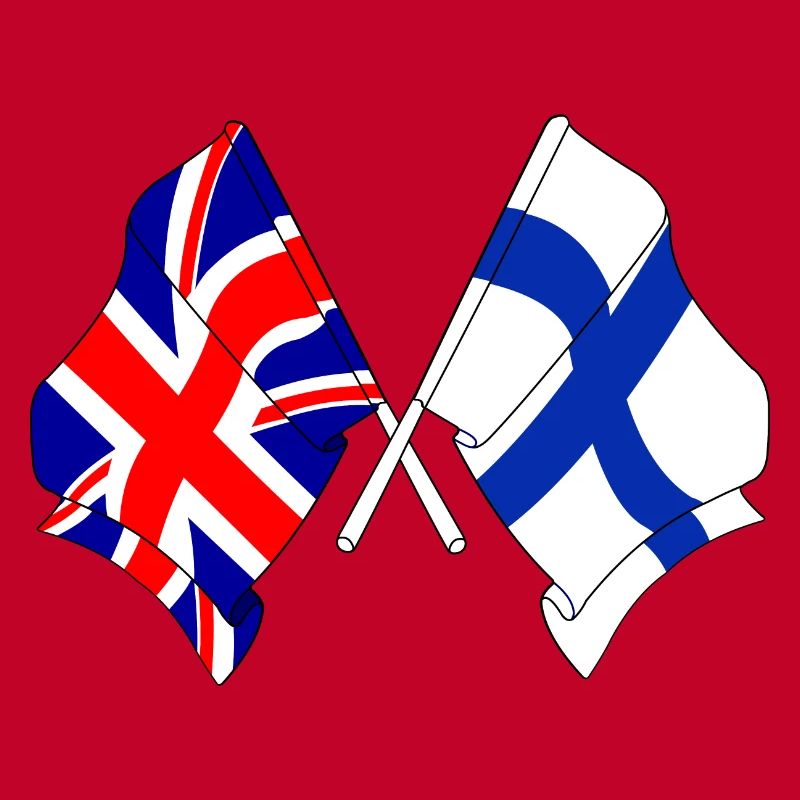 Drapeau Angleterre, drapeau Finlande