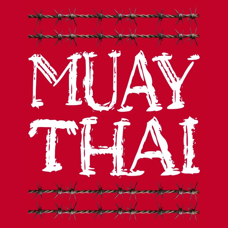 Muay Thai Design - cooles Design mit Stacheldraht.