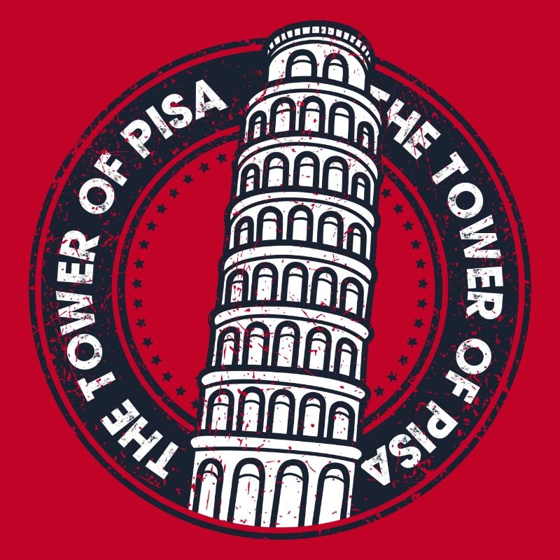 Pisa Tower Badge Emblem
