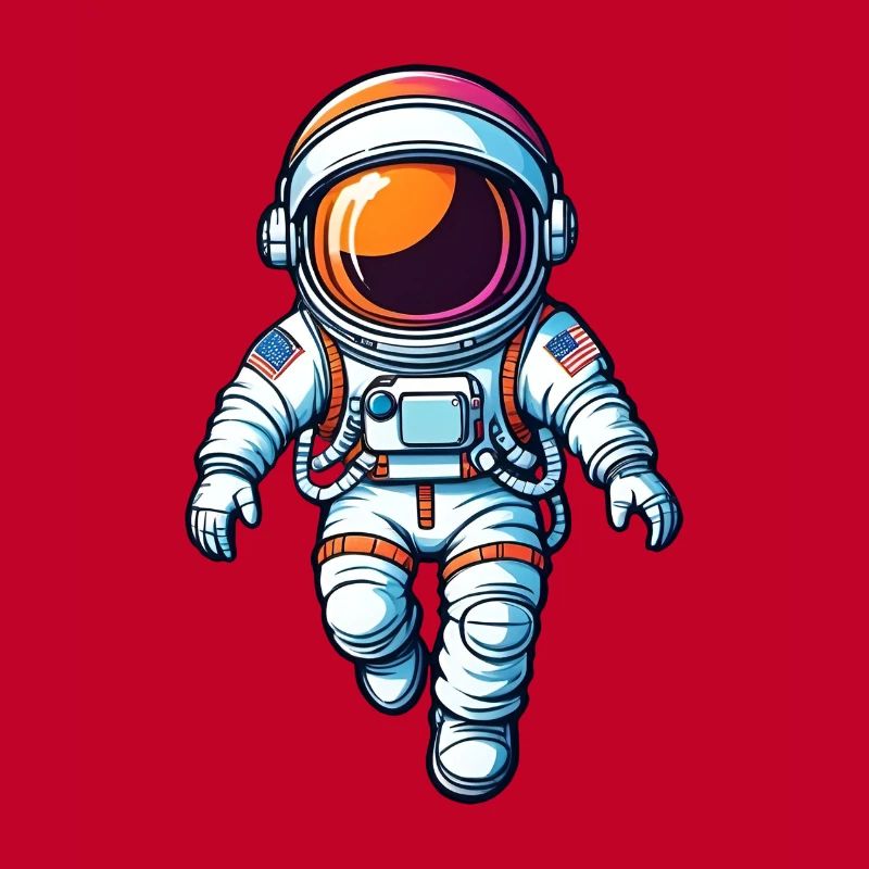Astronaute de dessin animé coloré