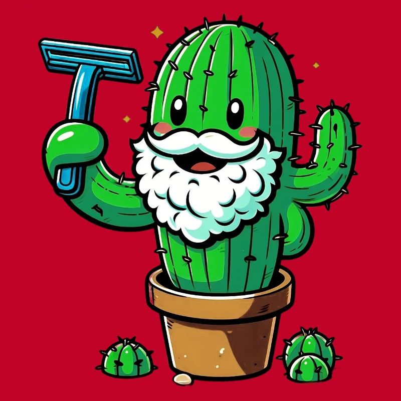 Cactus rasiert sich den Bart