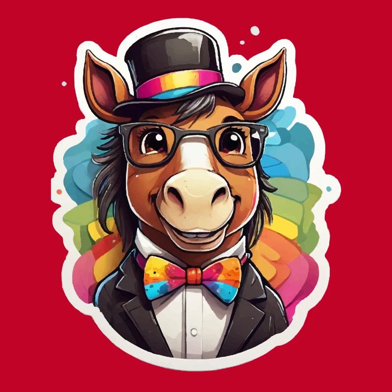 Rainbow Esel Gentleman