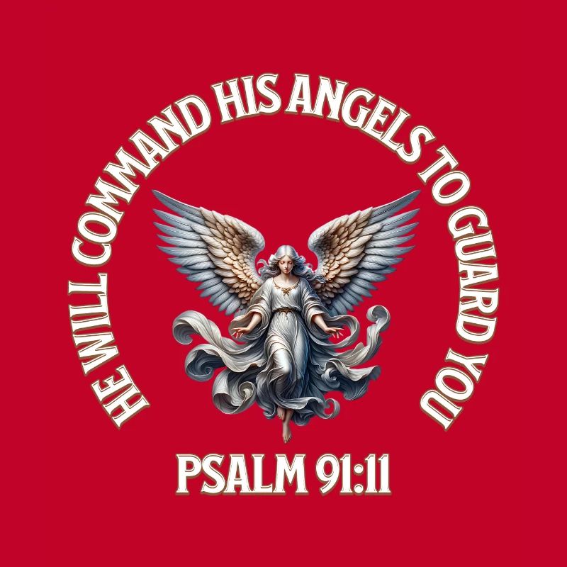 Ange Céleste Psaume 91:11 Design