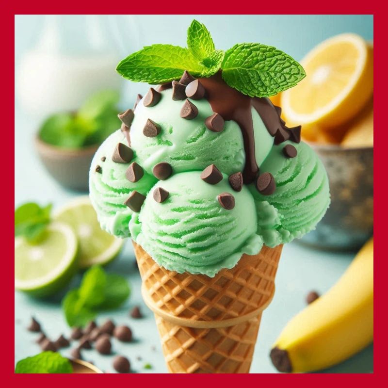 Glace à la menthe