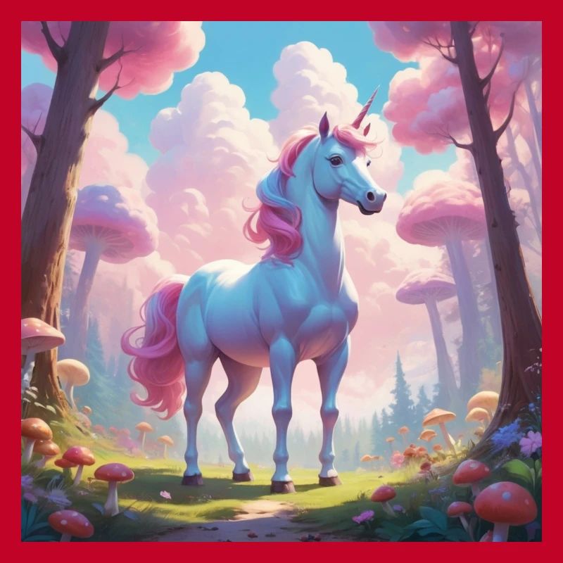 Licorne dans la forêt enchantée