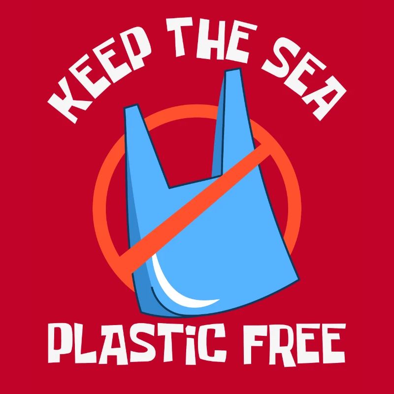 Bathing beach & sea plastic-free against pollution