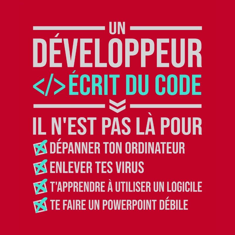 Développeur écrire du code