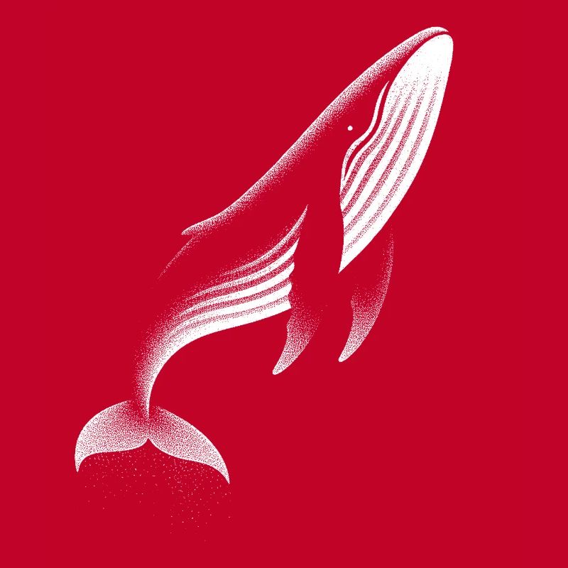 Stylish Whale Dotwork Design