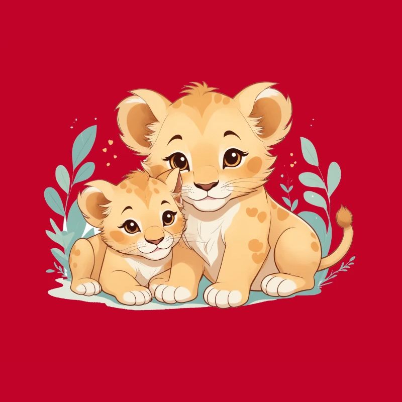 Câlins de lionceaux