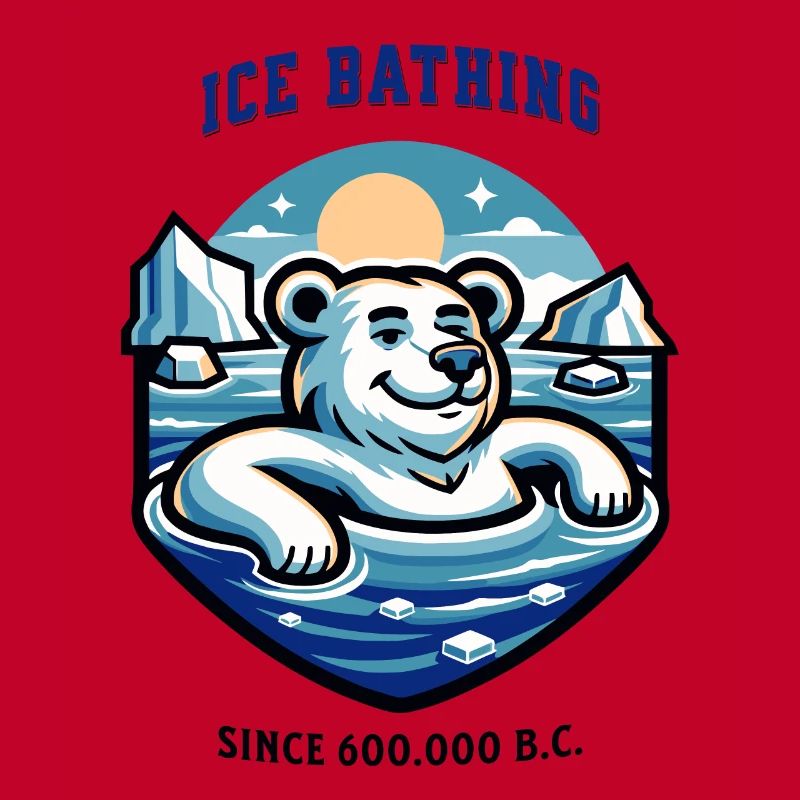 relaxed polar bear while bathing funny saying