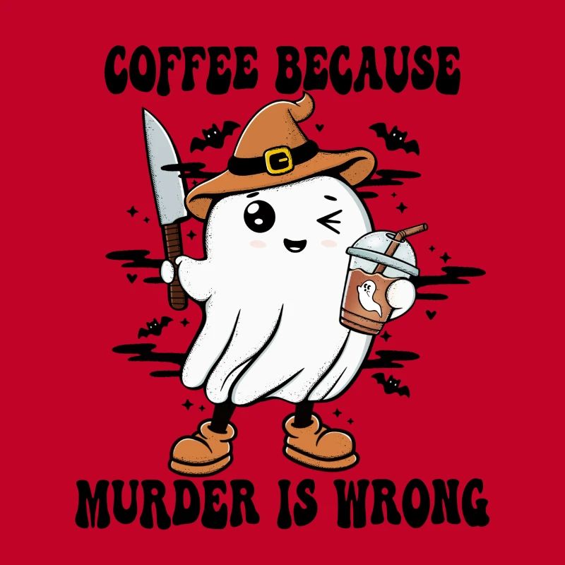 Ghost Witch with Coffee 