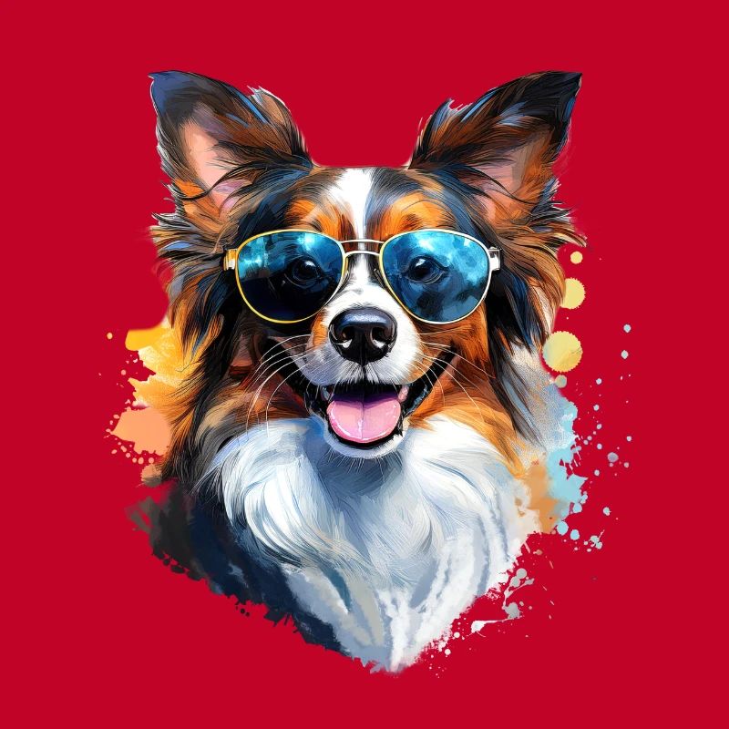 Papillon mit Sonnenbrille