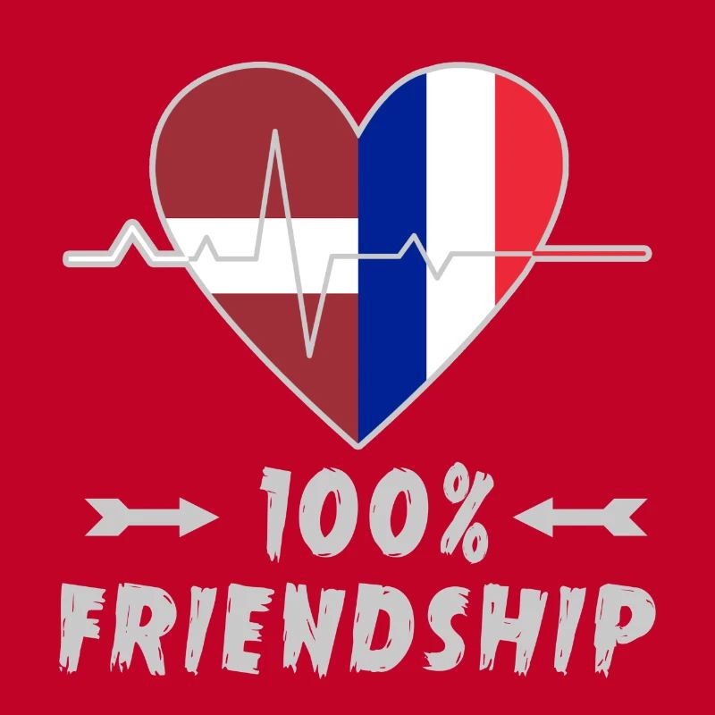 Lettland und Frankreich 100% Freundschaft