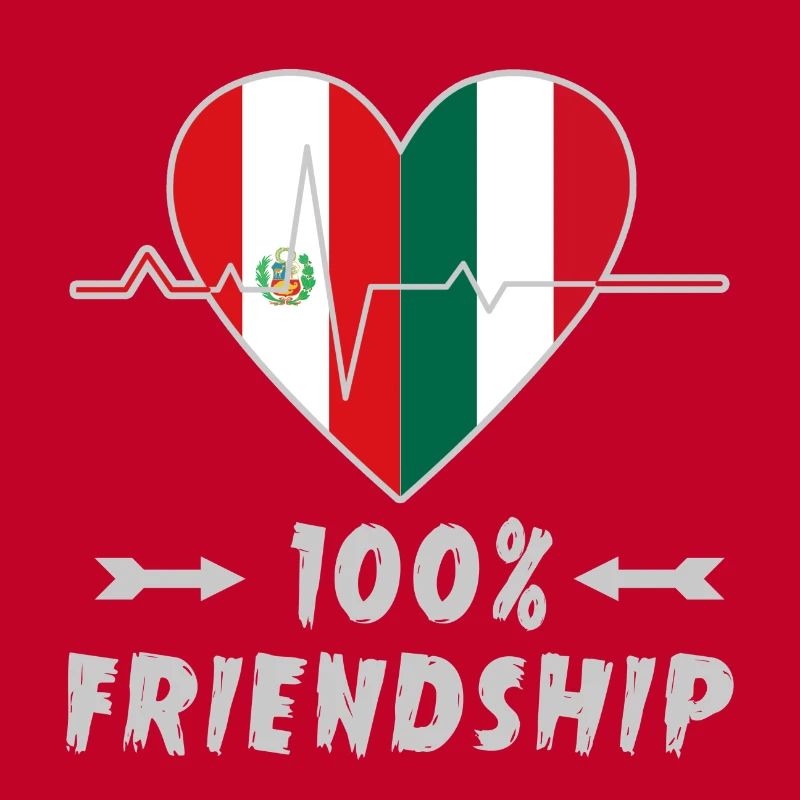 Peru und Italien 100% Freundschaft