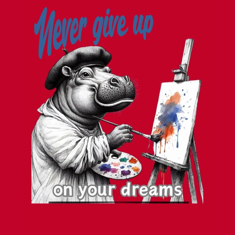N’abandonnez jamais Painter Hippo