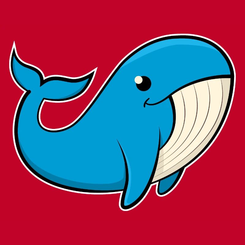 Image joyeuse d’une baleine bleue