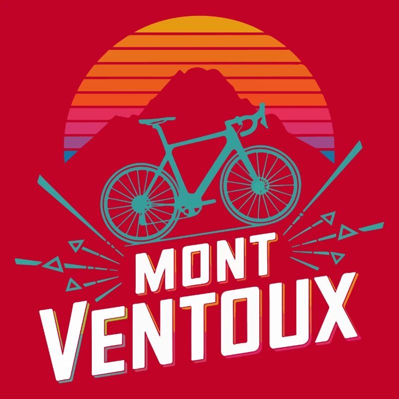 Mont Ventoux Retro Gradient Rennrad Kunst