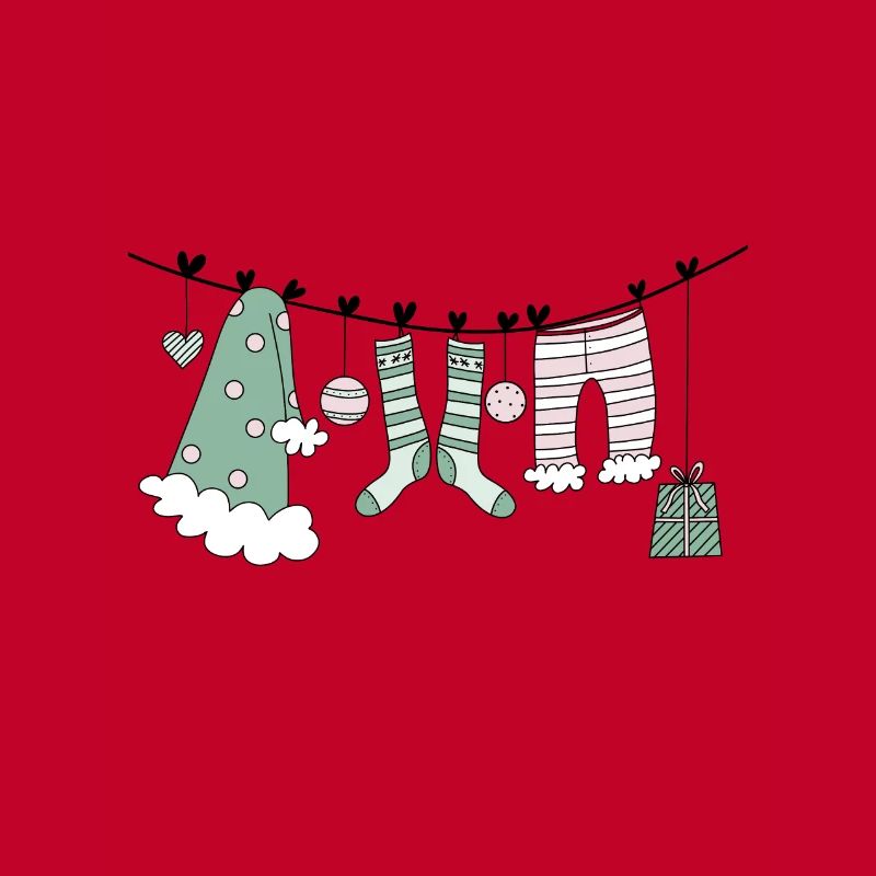 Corde à linge du Père Noël
