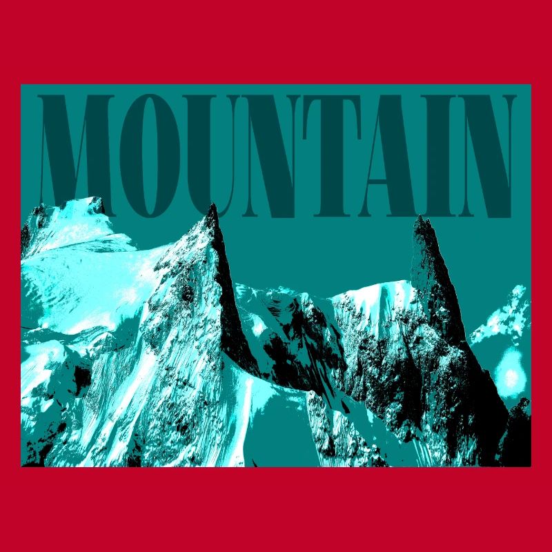 Abstract Icy Mountain