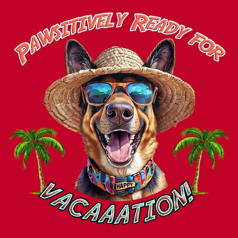 Shepherd Dog in Summer Look: Pawsitively Ready
