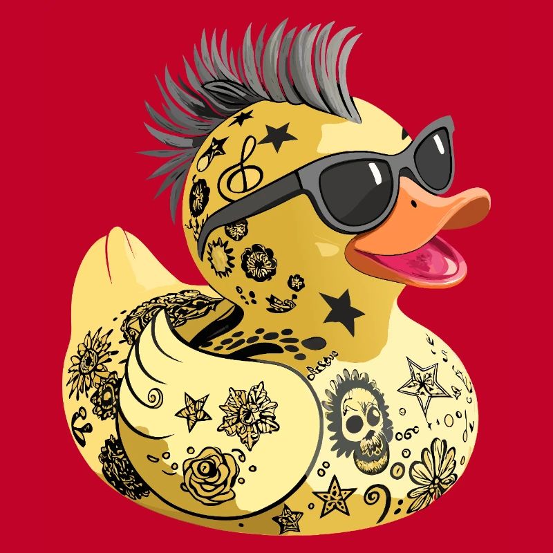Punk Rubber Duck Yellow Rubber Duck