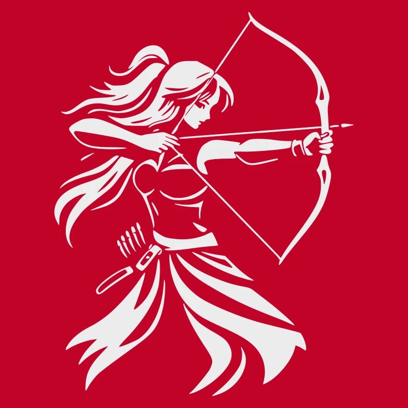 Bogenschütze-Silhouette mit Bogen