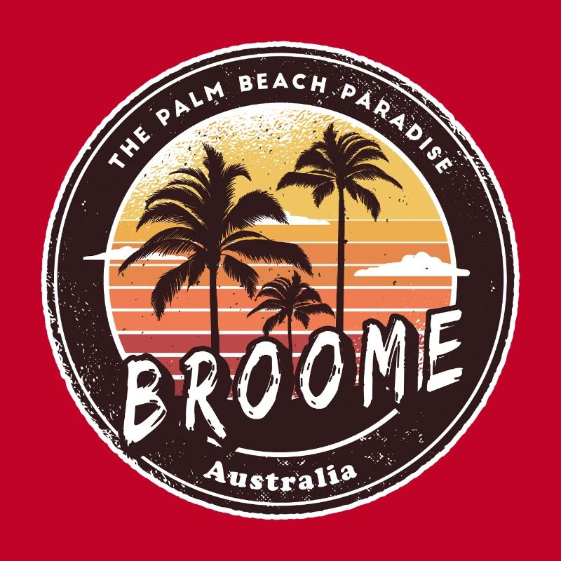 Broome, Australie, Palmiers, Conception de plage
