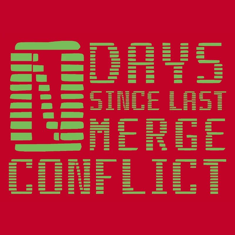 Merge Conflict Software Developer Entwickler Geek