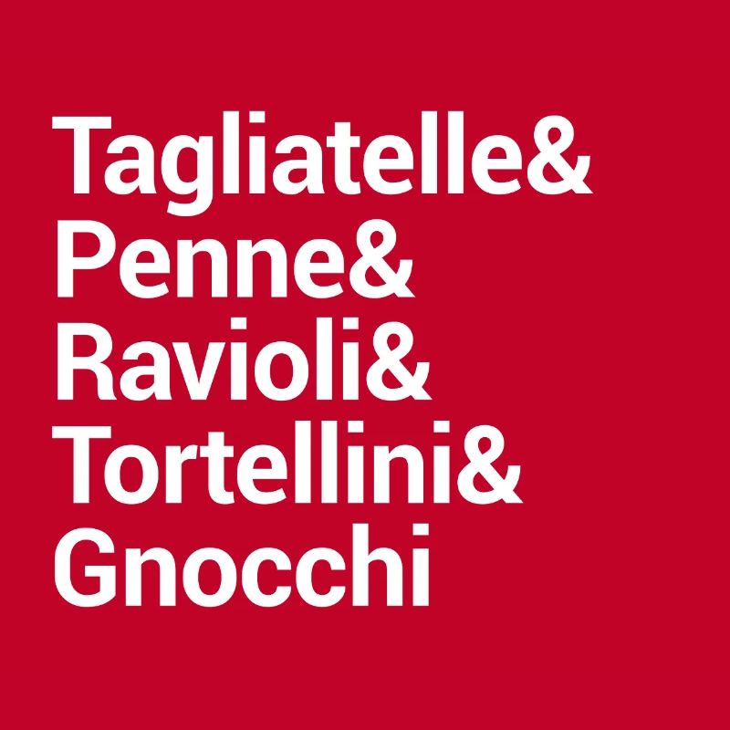 Pasta Culinary Typography Design