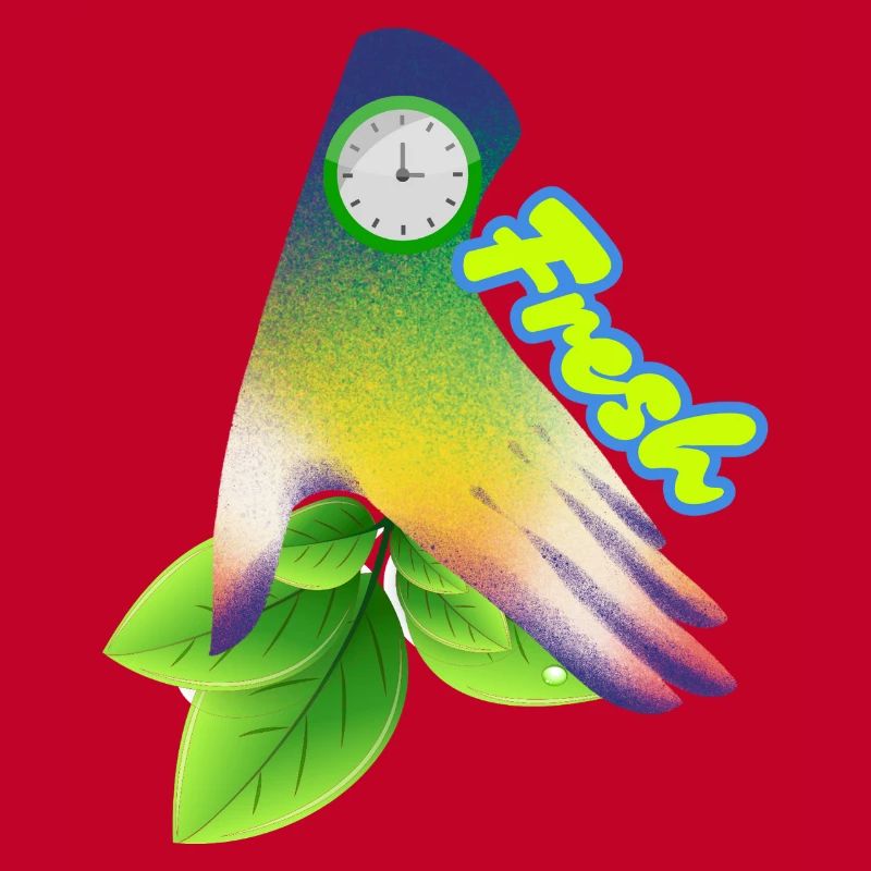 Design der frischen Gradient-Blattuhr