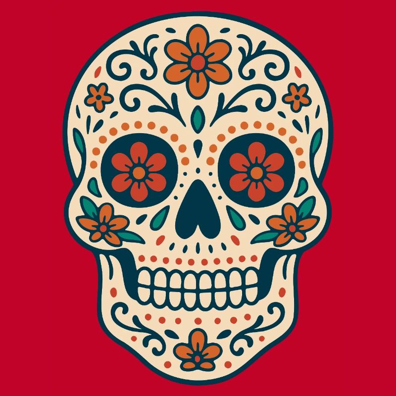 Latin American Folklore Skull by Helfspawn