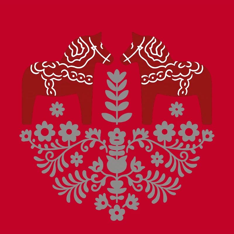 Dala Pferd – Skandinavische Folklore in Grau