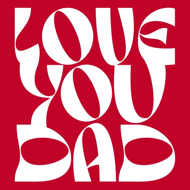 Bold Love You Print Design