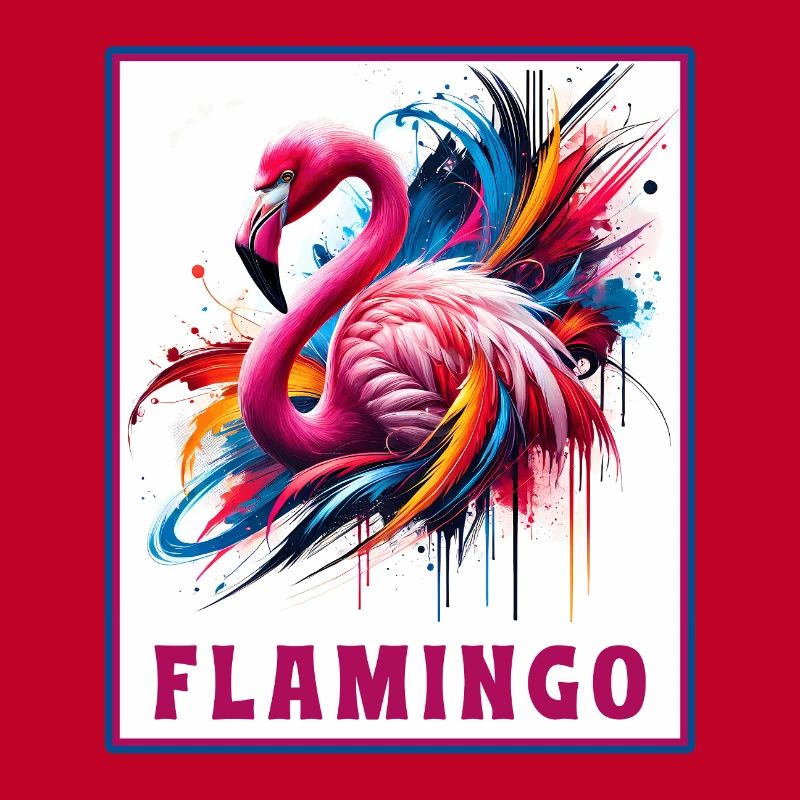 Graffiti Flamingo Explosion