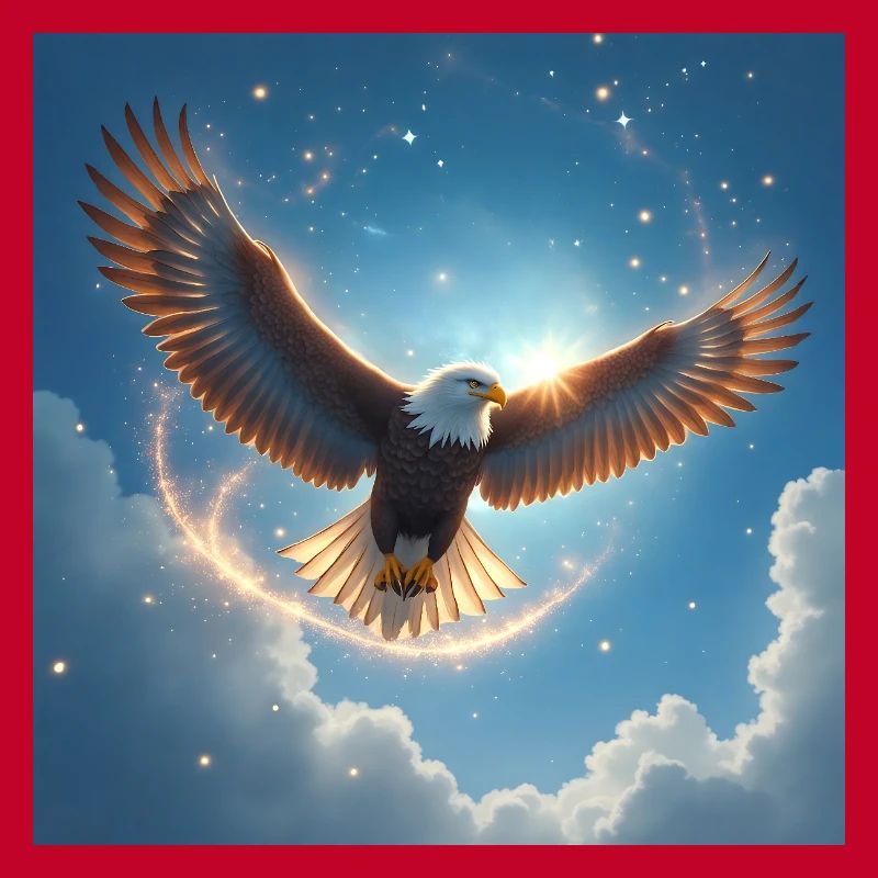 Krafttier Adler am Himmel