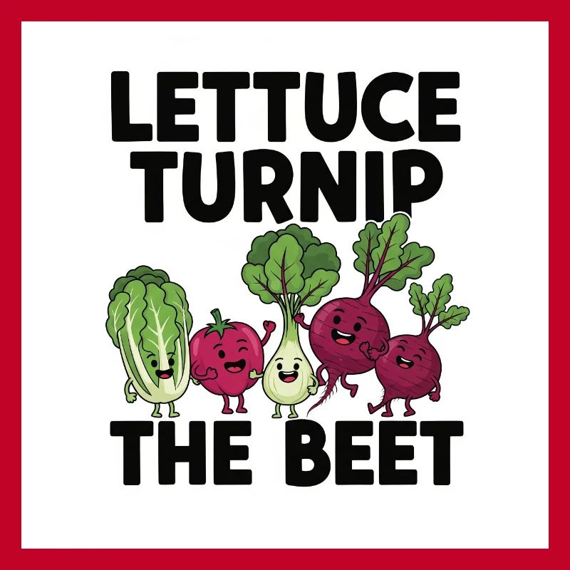 "Lettuce Turnip The Beet" Pun Vegetable Design