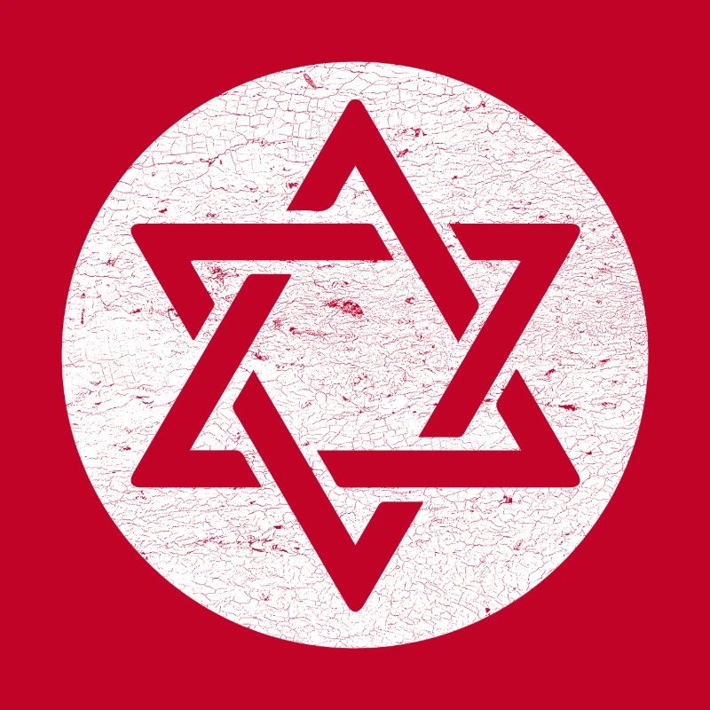 Étoile de David en cercle blanc