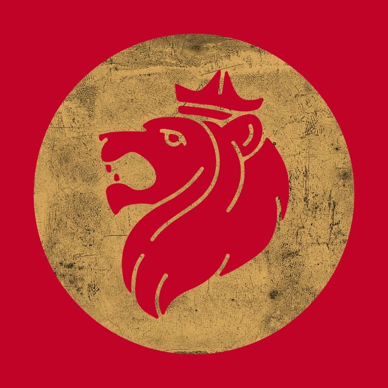 Tête de Lion de Juda dans cercle doré