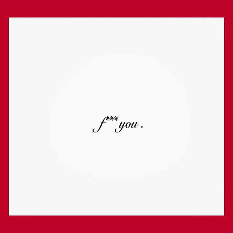 Bold Censored Profanity Statement Design