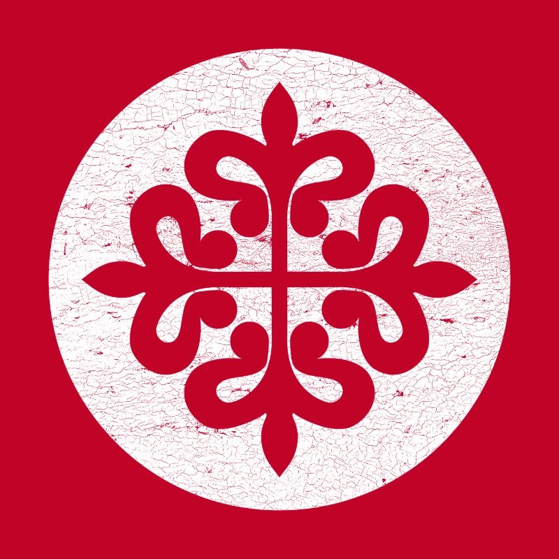 Croix d’Alcantara dans un cercle blanc