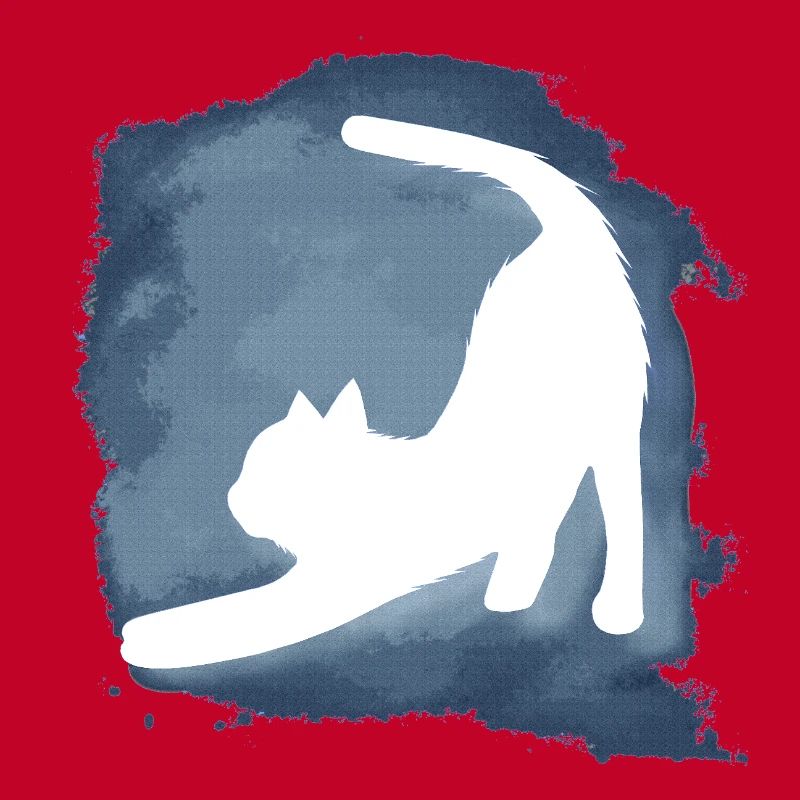 katzensilhouette mit HG gestreckt