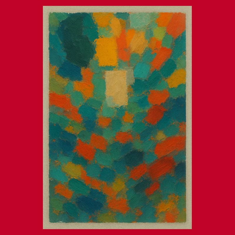 Jeu abstrait de couleurs sur toile