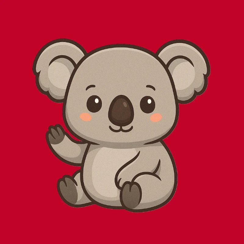 Koala with heart accent