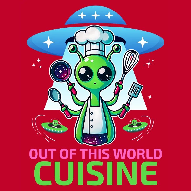 Chef extraterrestre de l’espace Cuisine hors du commun Cosmique