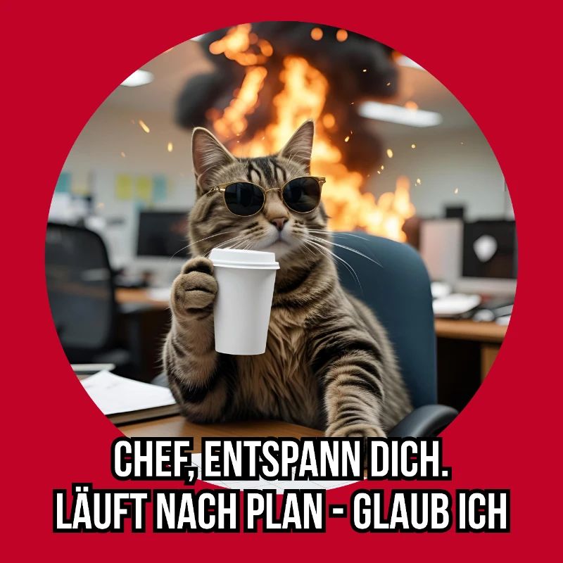 Drôle de chat de bureau disant design